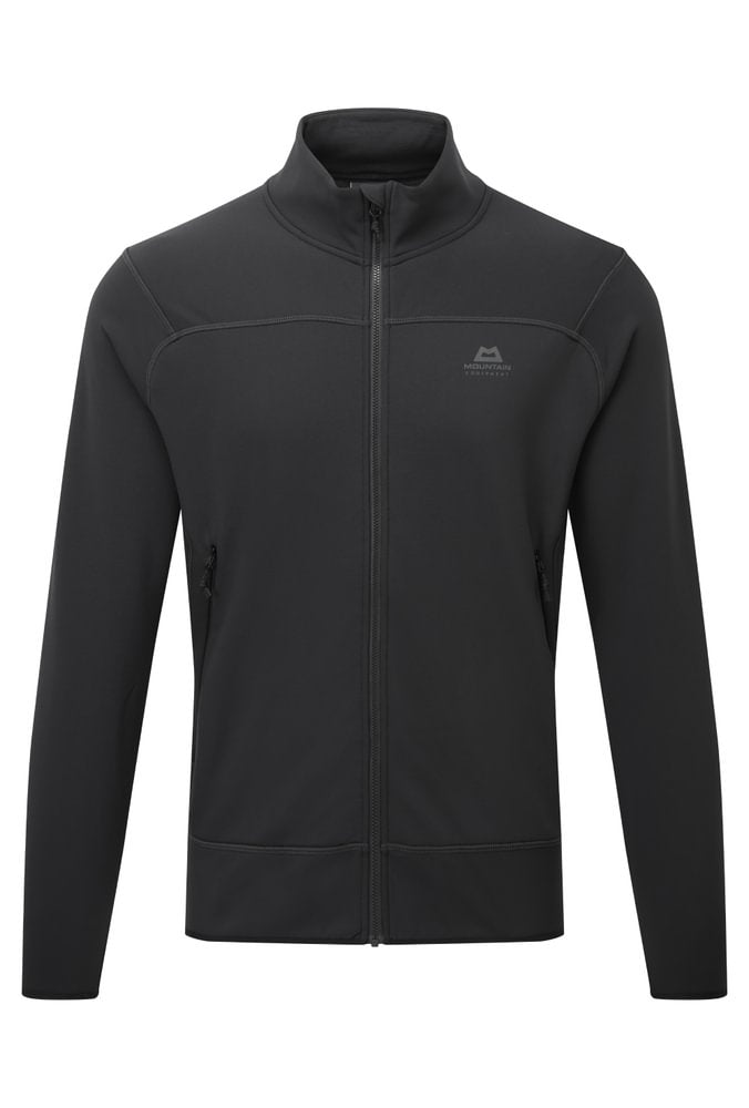 Mountain Equipment Jorasses Lite Men's Jacket in Black - front view showing 246 g/m² Powerfleece fabric and regular fit