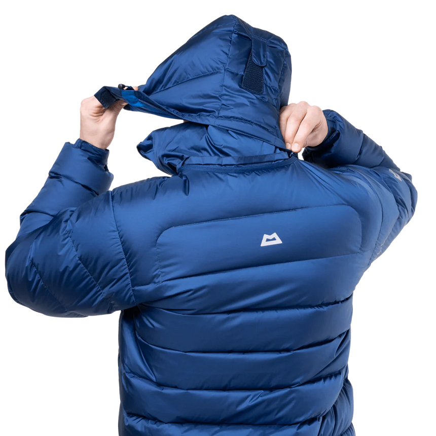 Adjustable elasticated cuff detail on Mountain Equipment Lightline Men's Jacket in Admiral Blue