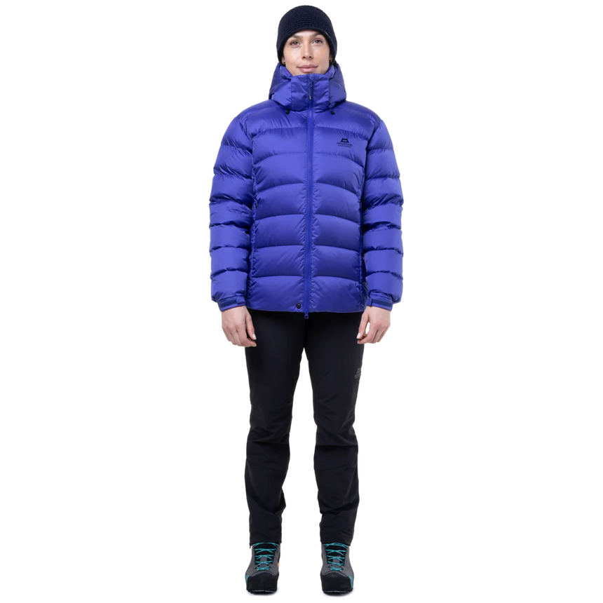 Adjustable elasticated cuff detail on Mountain Equipment Lightline Women's Jacket in Clematis