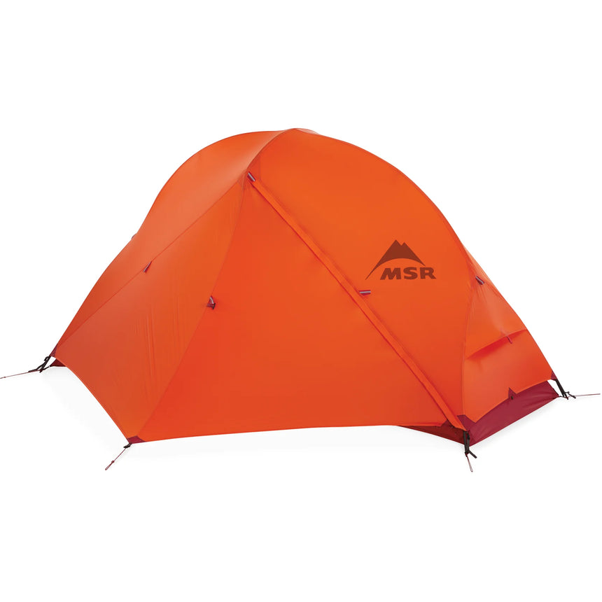 MSR Access 1 four-season tent in alpine winter conditions for ski touring and snowshoeing expeditions