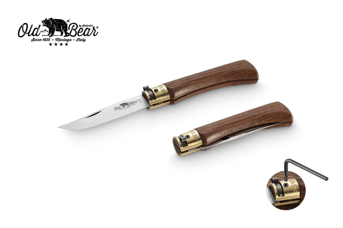 Old Bear Classical Walnut folding knife, medium