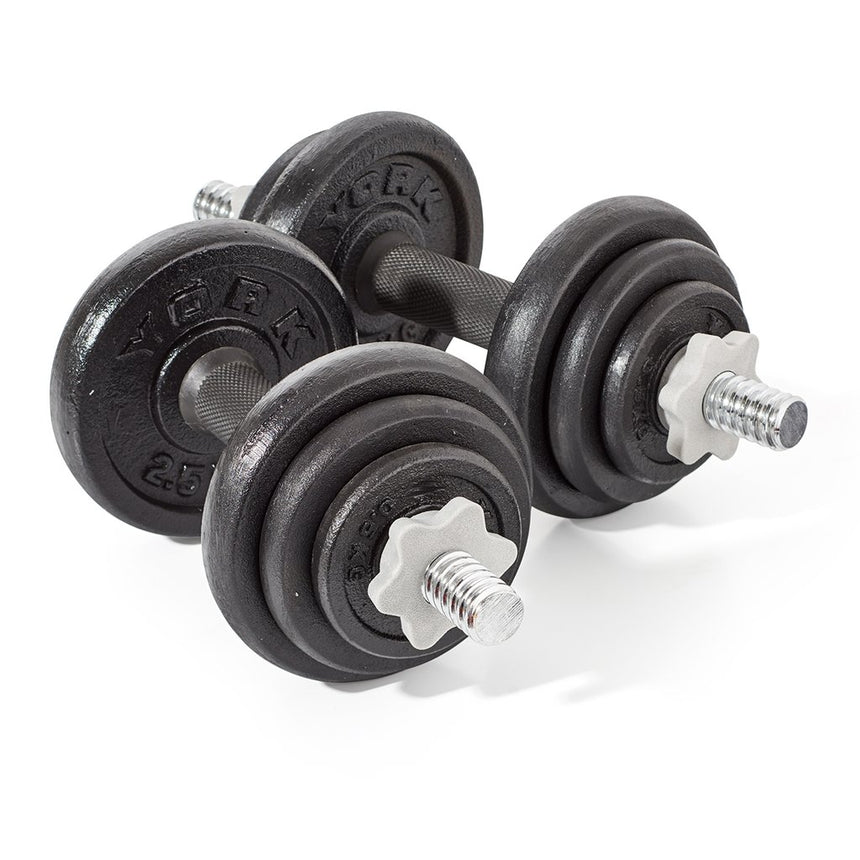York FitnessYork Cast Iron Plate Dumbbell Set - 20kgOutdoor Action