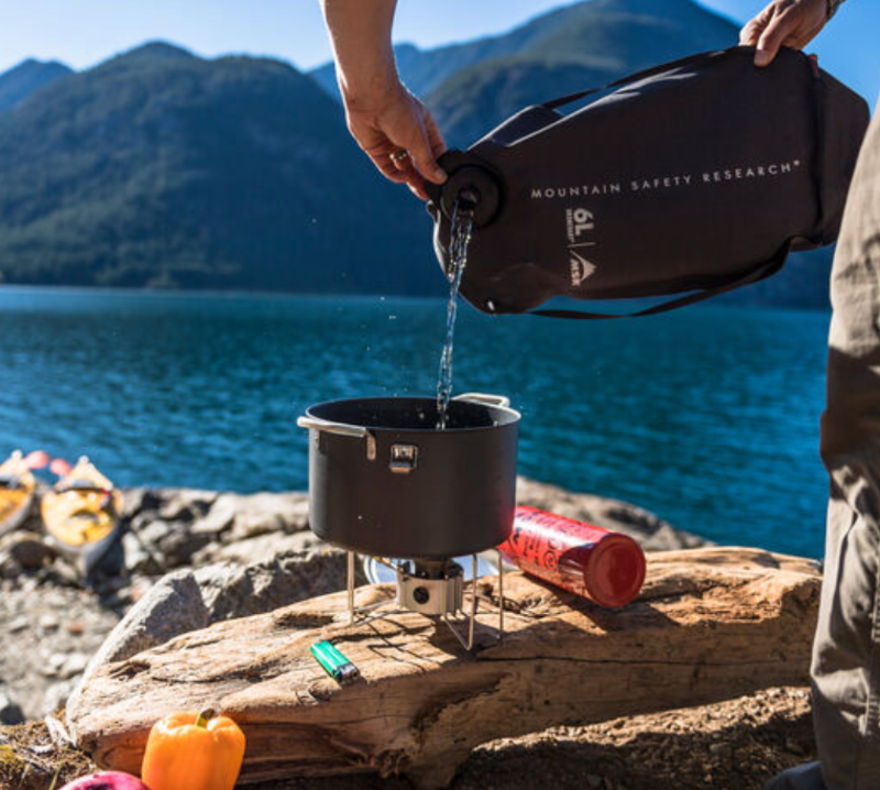 MSR Dromedary Bag - 10L Outdoor Action- product in use