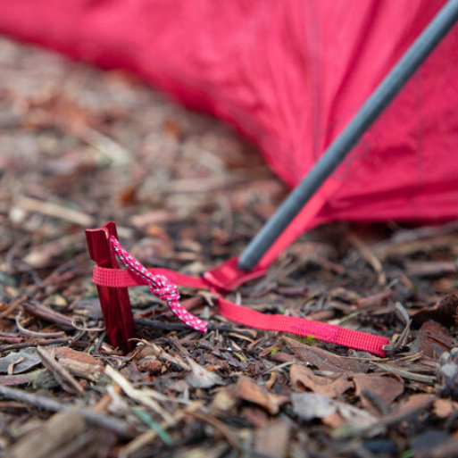 MSR Groundhog Tent Stake kit Outdoor Action- on the ground