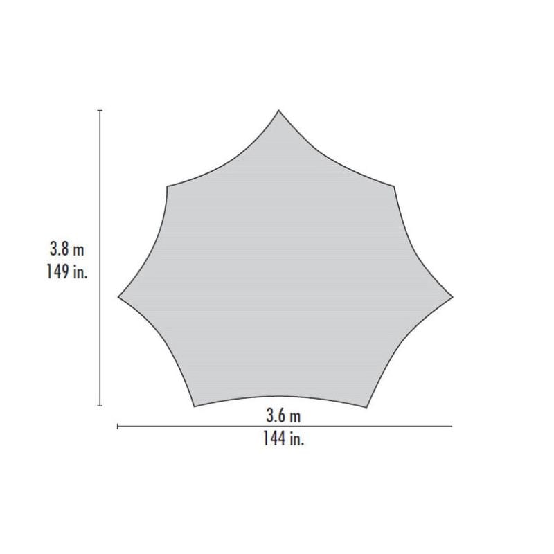 MSR Rendezvous Sun Shield 120 Shelter Outdoor Action- dimension
