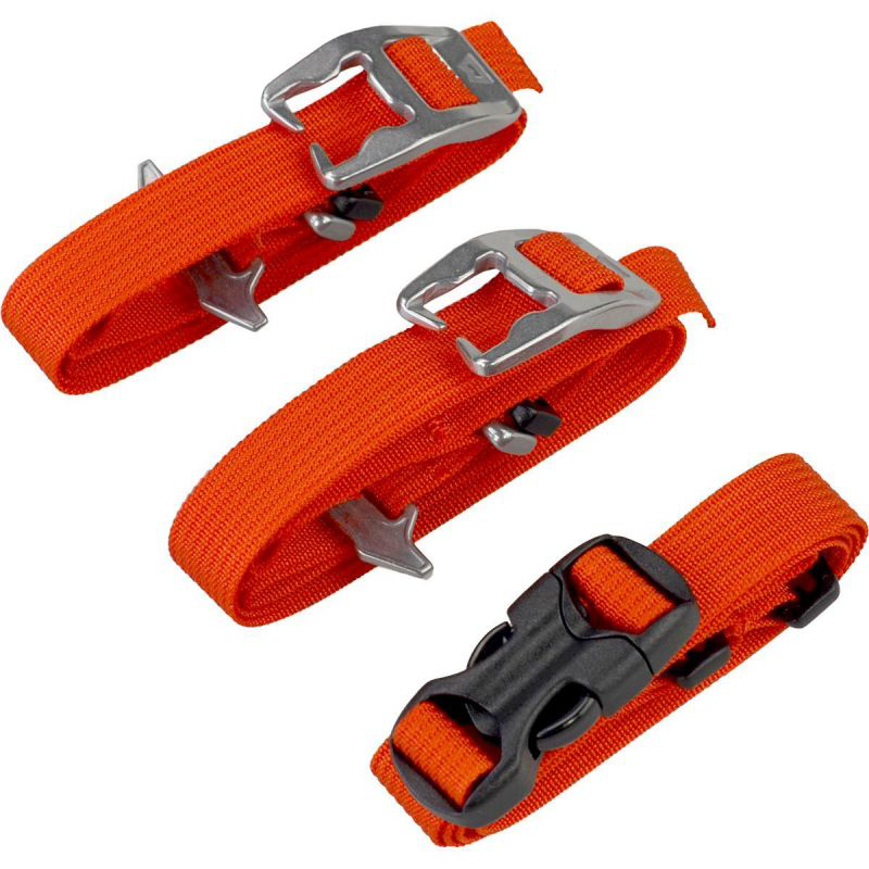 Mountain Equipment Hammerhead Ski Strap (x4) in Magma - Buckle Detail