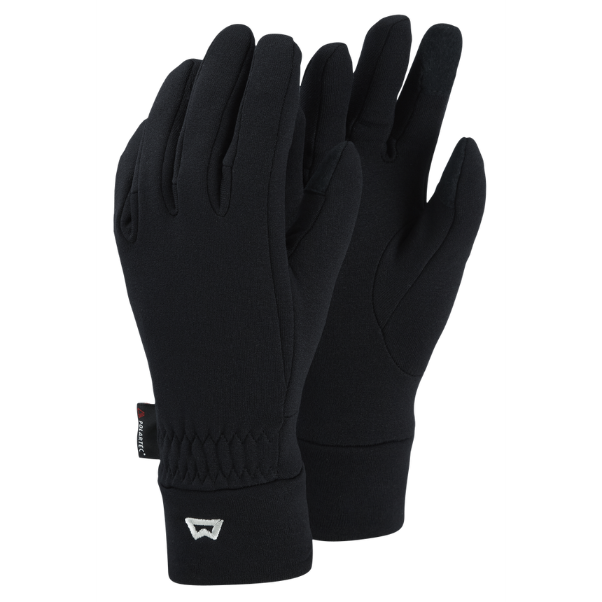 Mountain Equipment Touch Screen Women's Gloves in Black - Front Product Shot