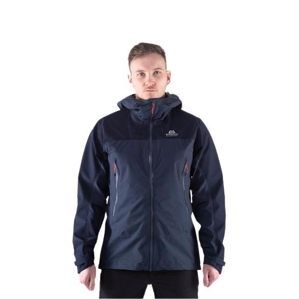 Mountain Equipment Saltoro GORE-TEX Men's Jacket CLEARANCE Blue Nights/Cosmos- Front fit