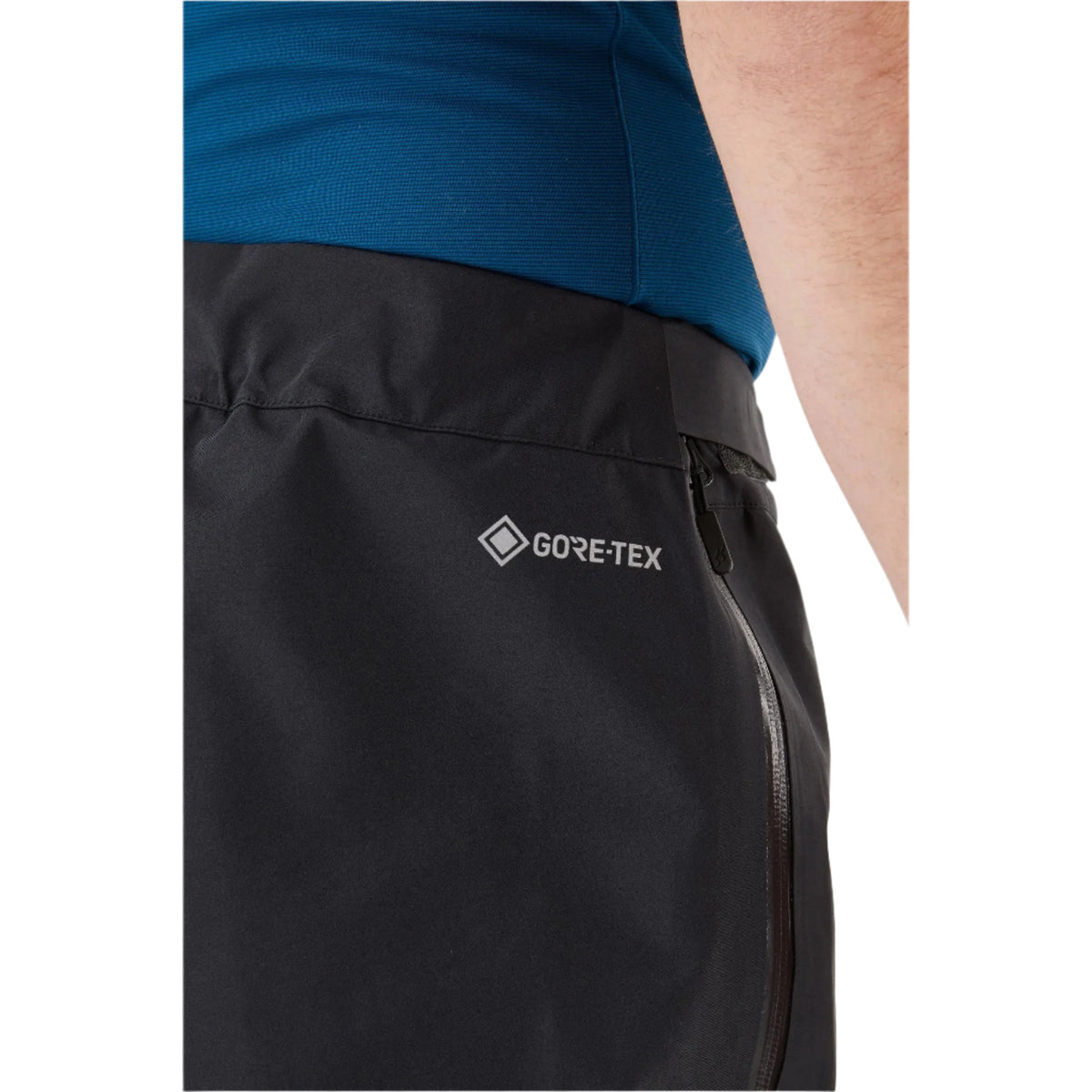 Rab Men's Kangri GORE-TEX Pants in Black - GORE-TEX Badge Detail