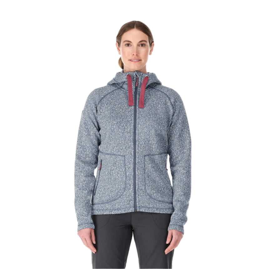 Rab Women's Amy Hoody in Bering Sea - Front Worn