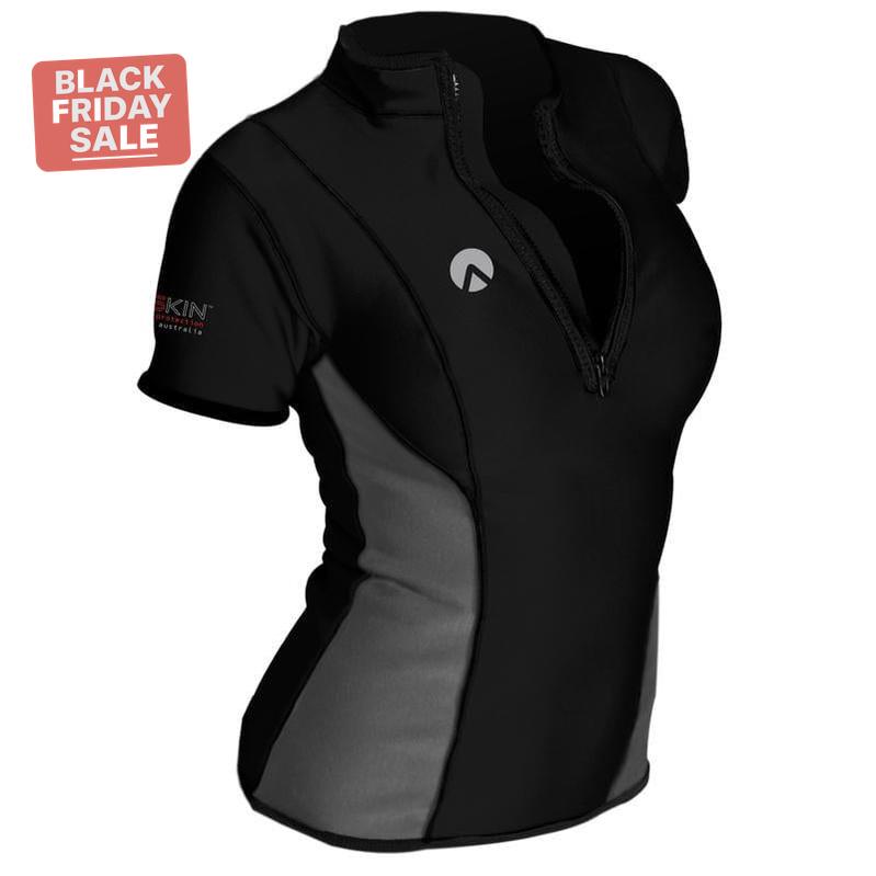 SharkskinSharkskin Chillproof Short Sleeve Top with Chest Zip - Women'sOutdoor Action