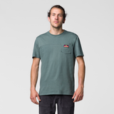 Wild Country Climbing Spotter T-Shirt Man Outdoor Action Marsh - Front Fit on Model