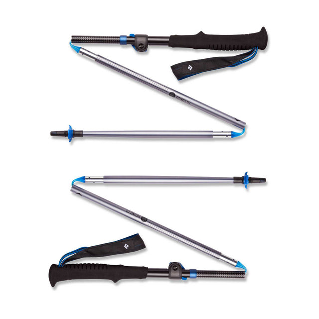 Black Diamond Distance FLZ Trekking/Running Poles Outdoor Action Pewter- Z-pole