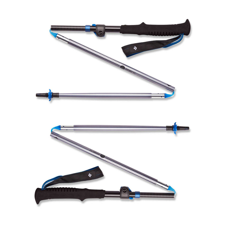 Black Diamond Distance FLZ Trekking/Running Poles Outdoor Action Pewter- Z-pole
