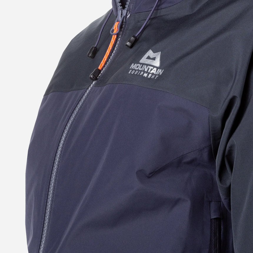 Mountain Equipment Saltoro GORE-TEX Women's Jacket Outdoor Action Skyglow/Cosmos- zip