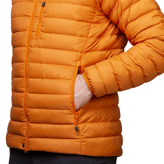 Mountain Equipment Earthrise Hooded Men's Jacket Outdoor Action Rust- pocket
