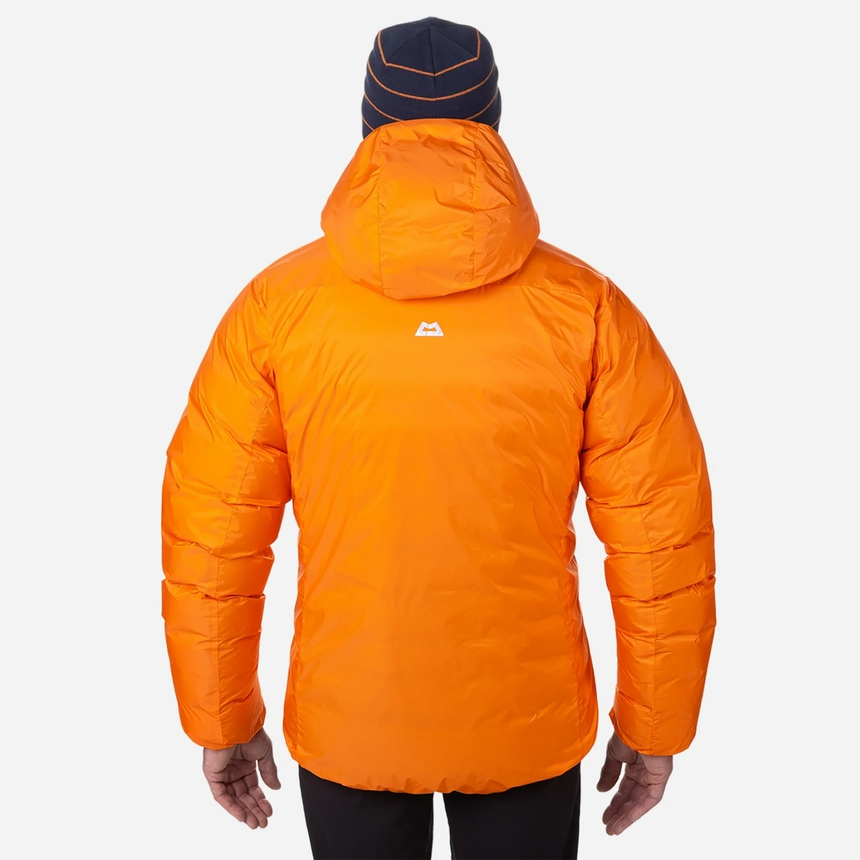 Mountain Equipment Kryos Men's Jacket Outdoor Action Mango/Medieval- back fit