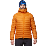 Mountain Equipment Earthrise Hooded Men's Jacket Outdoor Action Rust- front fit on model