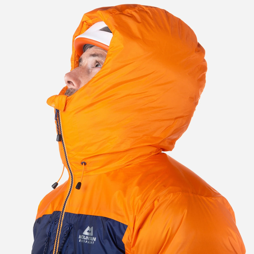 Mountain Equipment Kryos Men's Jacket Outdoor Action Mango/Medieval- hood