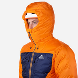 Mountain Equipment Kryos Men's Jacket Outdoor Action Mango/Medieval- hood