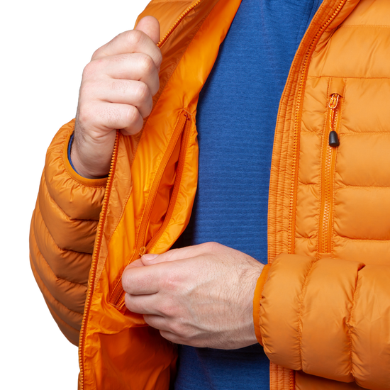 Mountain Equipment Earthrise Hooded Men's Jacket Outdoor Action Rust- pocket