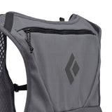 Black Diamond Distance 4 Hydration Vest Outdoor Action Carbon- Back Zip Pocket