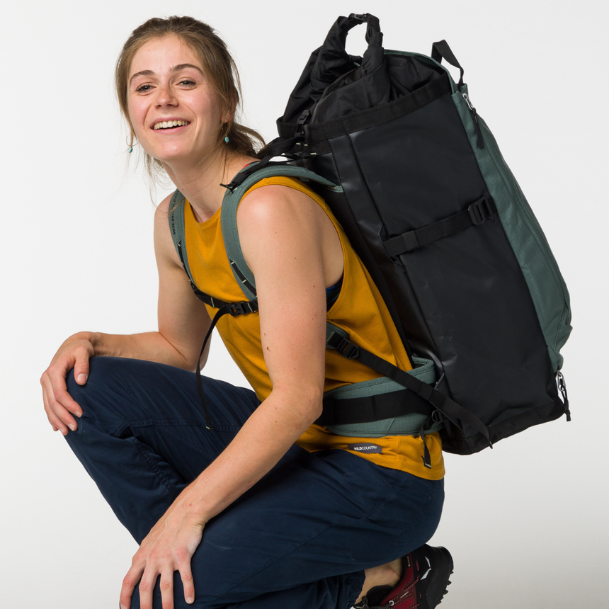 Wild Country Climbing Crag Hauler 40 Backpack Outdoor Action Black/Marsh - Dual-density back panel