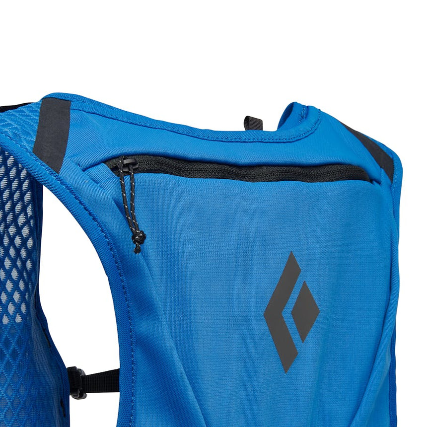 Black Diamond Distance 4 Hydration Vest Outdoor Action Carbon- Back Zip Pocket