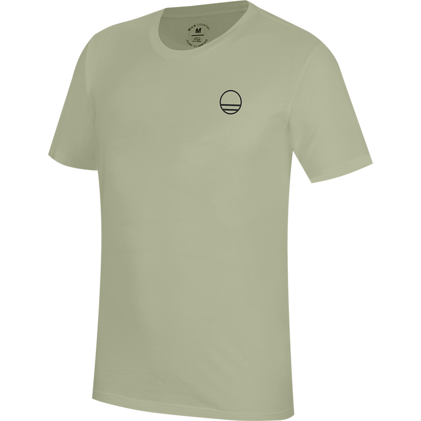 Wild Country Climbing Flow T-Shirt Man Outdoor Action Jade - Front Angled
