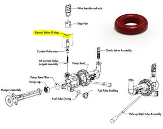 MSR fuel pump check valve O-ring