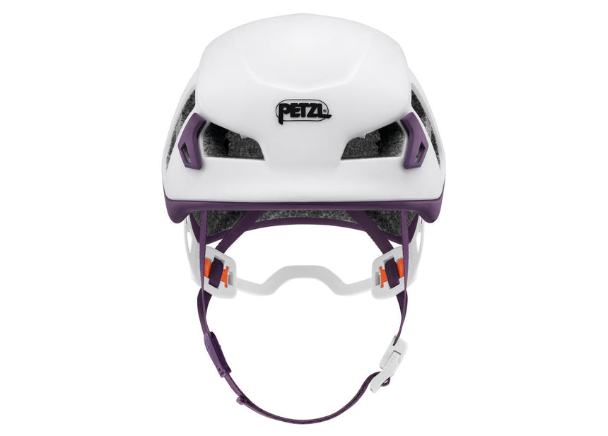 Petzl Meteora Women's Helmet Outdoor Action White/Violet - Back View