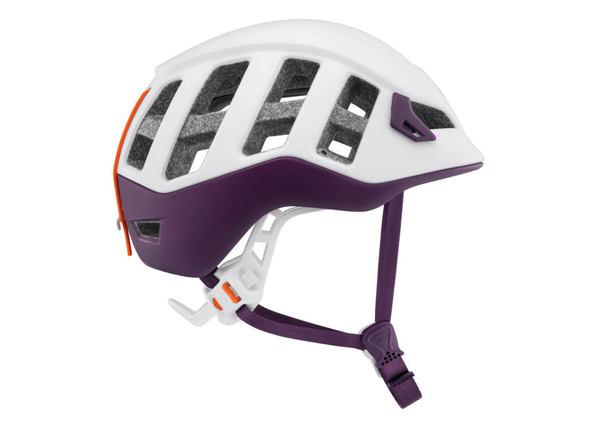 Petzl Meteora Women's Helmet Outdoor Action White/Violet - Side View