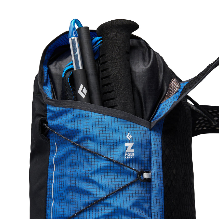 Black Diamond Distance 22 Backpack Outdoor Action- On-the-go Z-Pole storage