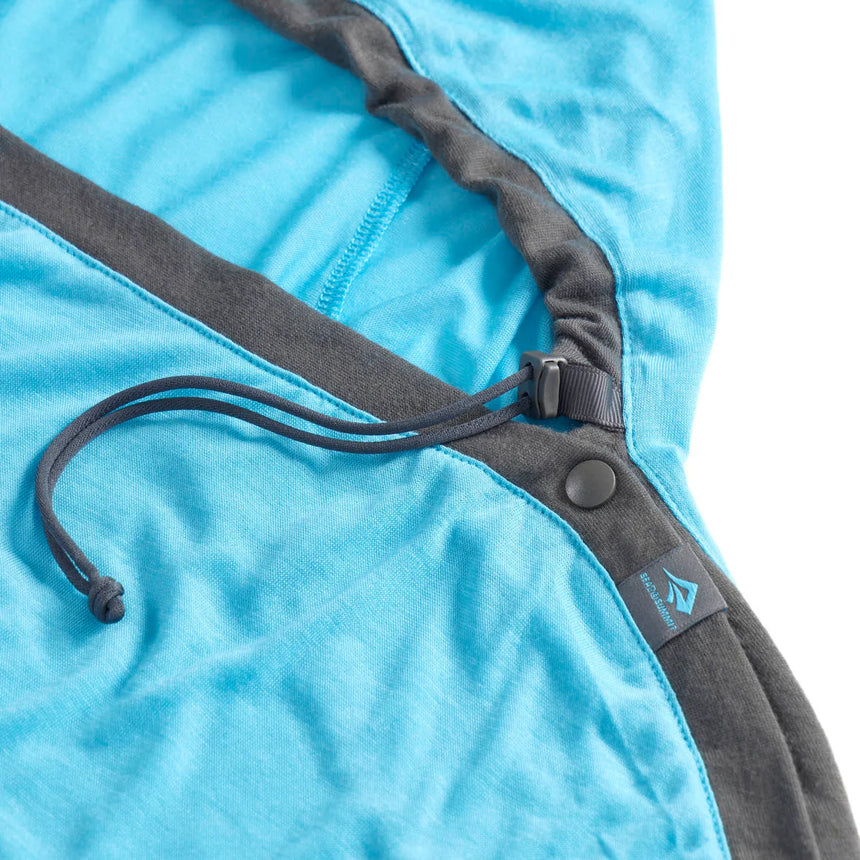 Sea to Summit Breeze Sleeping Bag Liner Outdoor Action Blue Atoll- drawcord