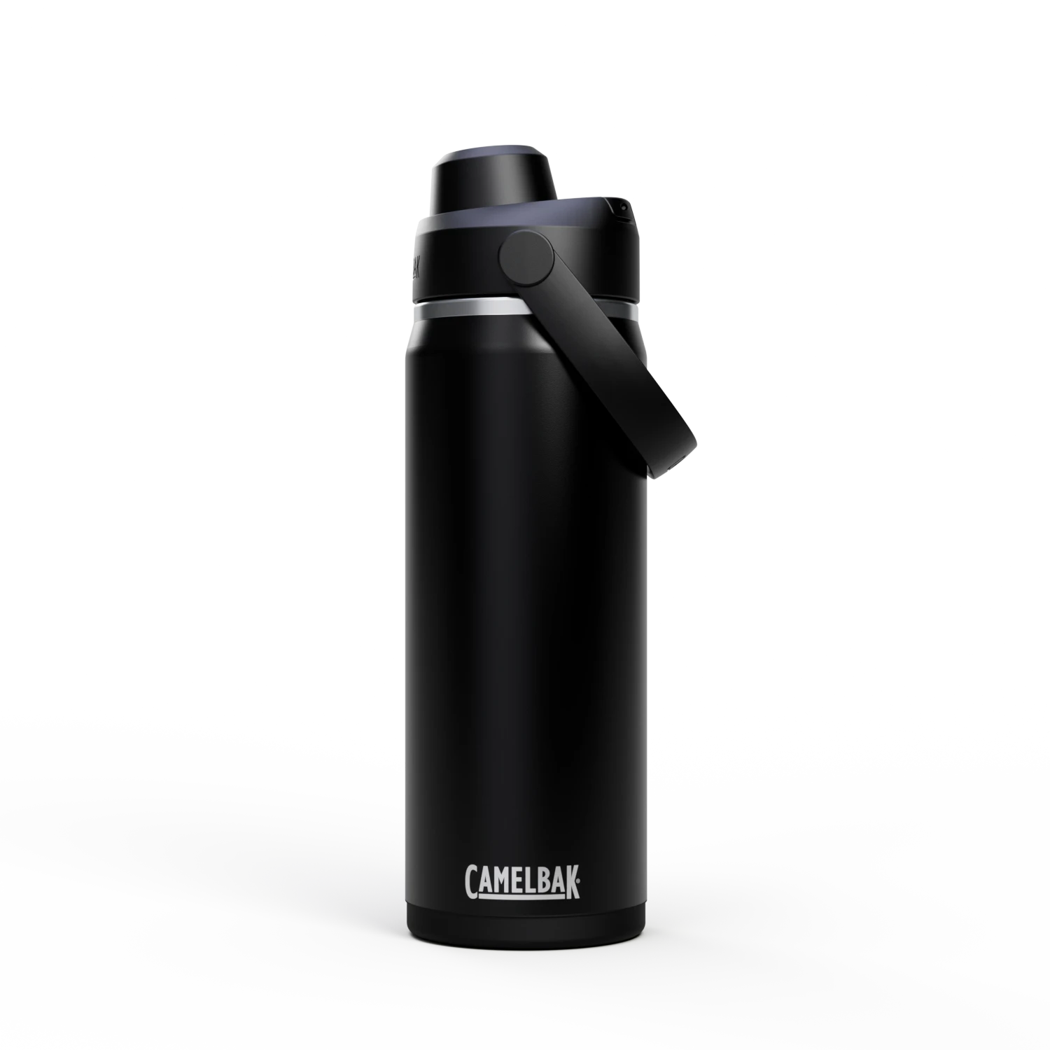 Camelbak Thrive™ Chug 20oz Bottle, Insulated Stainless Steel Outdoor Action Black- Front