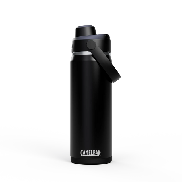 Camelbak Thrive™ Chug 20oz Bottle, Insulated Stainless Steel Outdoor Action Black- Front