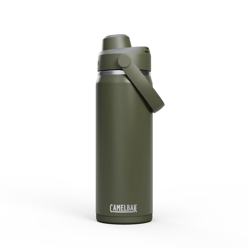 Camelbak Thrive™ Chug 20oz Bottle, Insulated Stainless Steel Outdoor Action Moss- Front