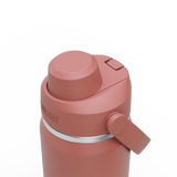 Camelbak Thrive™ Chug 20oz Bottle, Insulated Stainless Steel Outdoor Action Sierra Red- Closed Lid