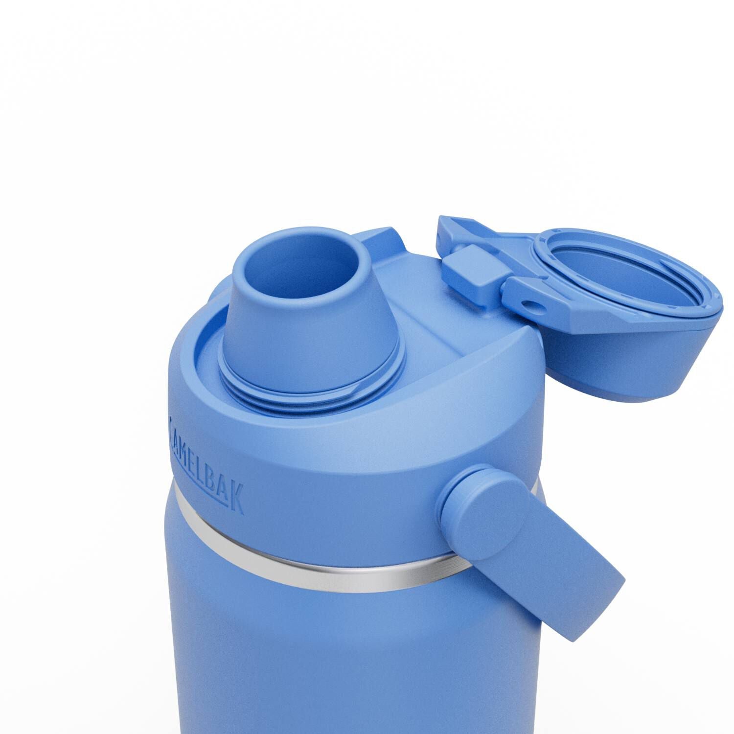 Camelbak Thrive™ Chug 20oz Bottle, Insulated Stainless Steel Outdoor Action Sky Blue- Open