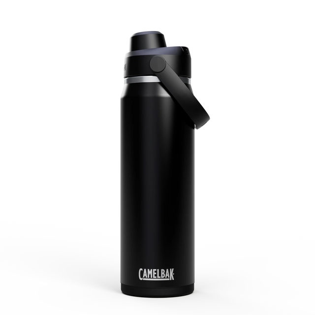 Camelbak Thrive™ Chug 25oz Bottle, Insulated Stainless Steel Outdoor Action Black- Front
