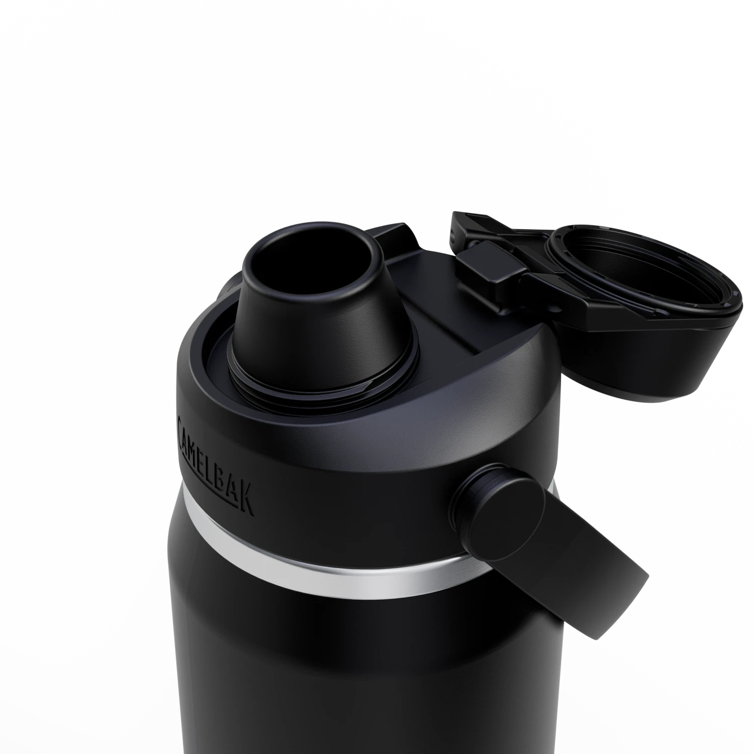 Camelbak Thrive™ Chug 25oz Bottle, Insulated Stainless Steel Outdoor Action Black- Open