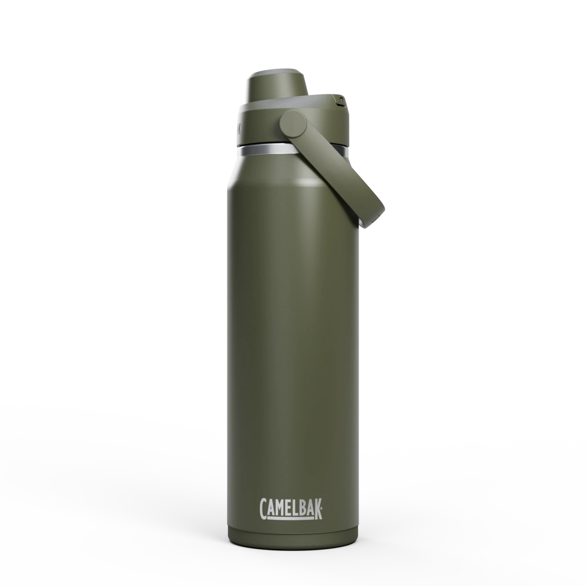 Camelbak Thrive™ Chug 32oz Bottle, Insulated Stainless Steel Outdoor Action Moss- Front