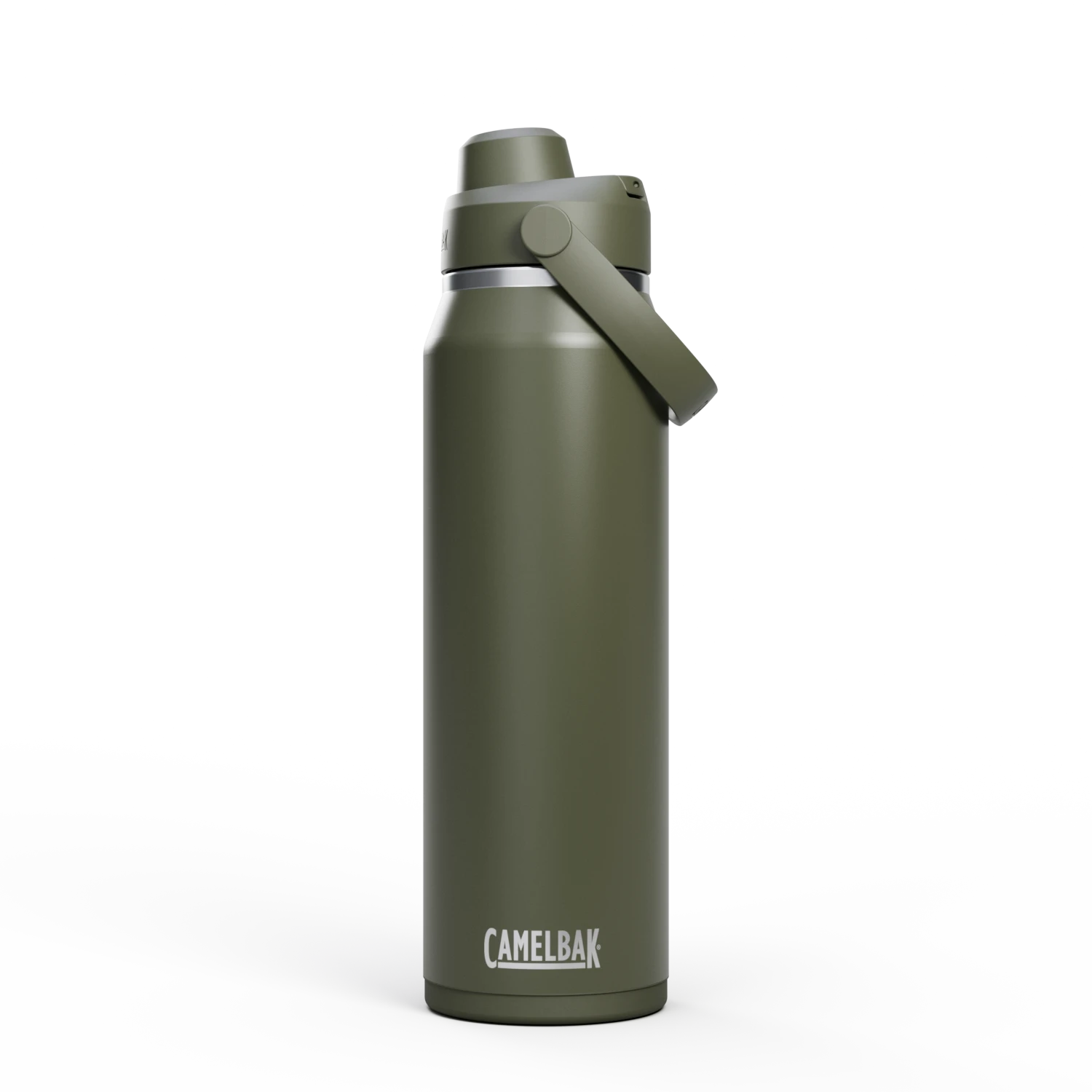 Camelbak Thrive™ Chug 32oz Bottle, Insulated Stainless Steel Outdoor Action Moss- Front