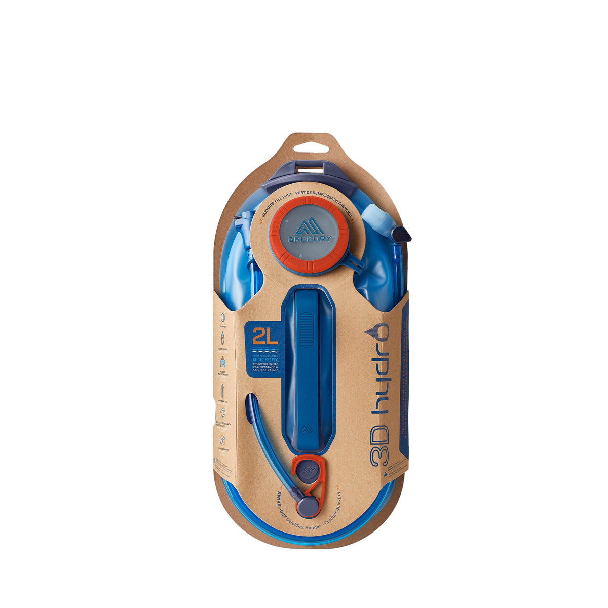 Gregory 3D Hydro 2L Reservoir in Ocean/Orange - packaged