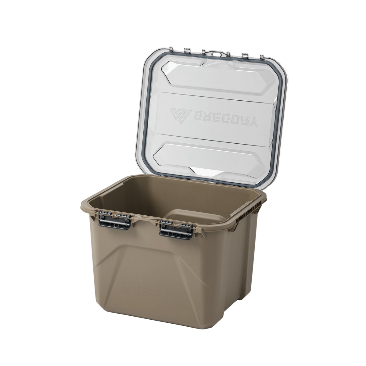 Gregory Alpaca Camp Box 50L in Mirage Tan - Open lid view