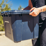 Gregory Alpaca Camp Box 50L in Slate Blue - Lifestyle camp scene