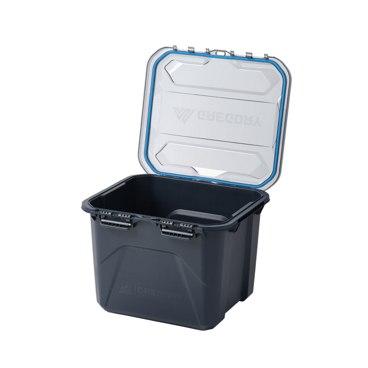 Gregory Alpaca Camp Box 50L in Slate Blue - Open lid view
