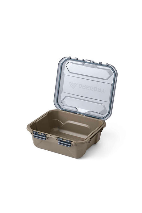 Gregory Alpaca Gear Box 25L in Mirage Tan - Open lid view