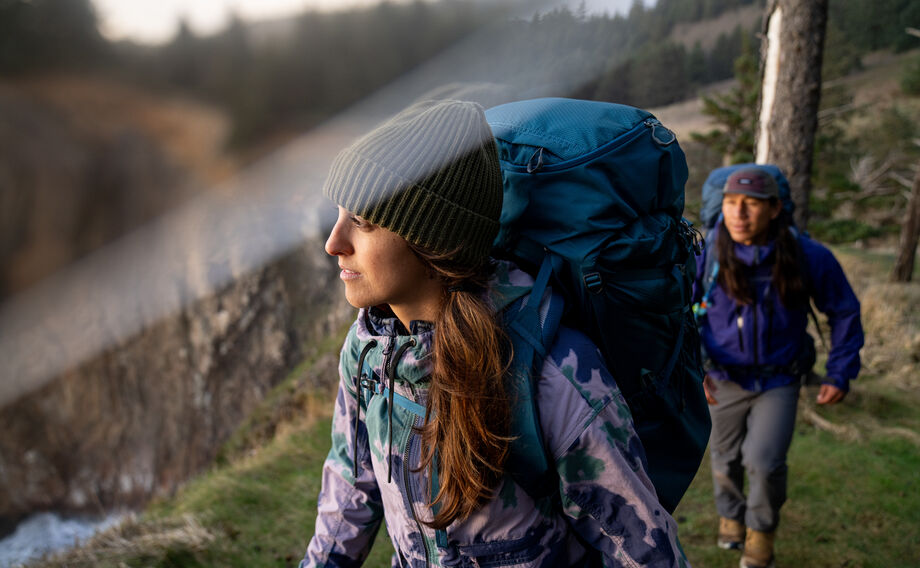 Gregory Baltoro 75L Men's Backpacking Pack in Stellar Blue - On Trail 2