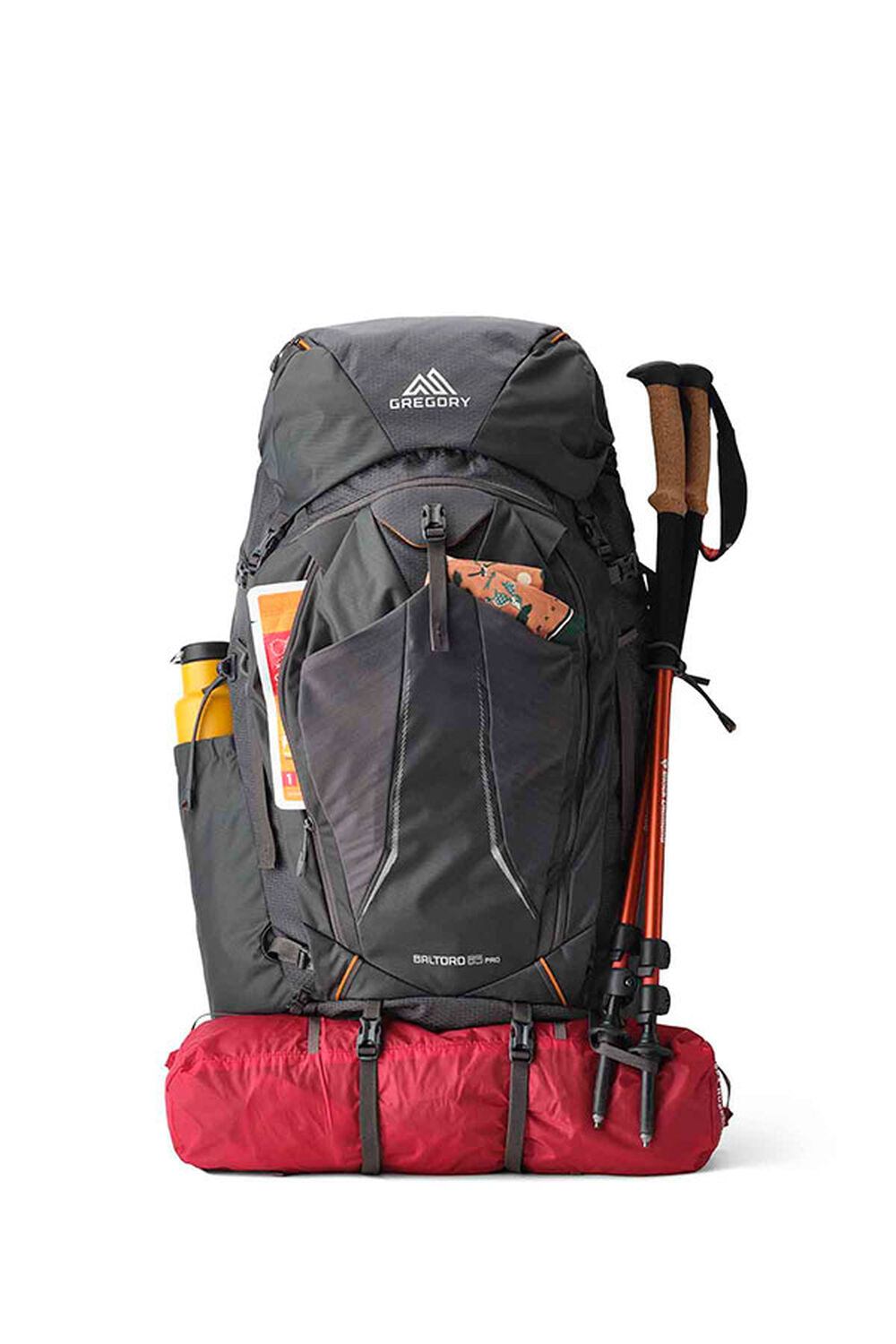 Gregory Baltoro Pro 85L Men's Backpacking Pack in Iron Grey - Side Detail